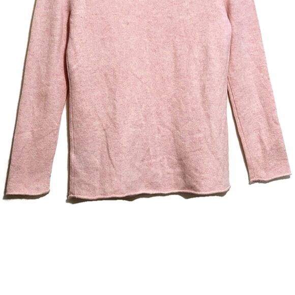 J Crew Cashmere Wool Blend Pink Sweater Mock Neck Quiet Luxury Classic Casual XS - Picture 10 of 13
